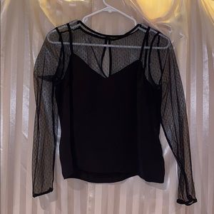 Sheer black top